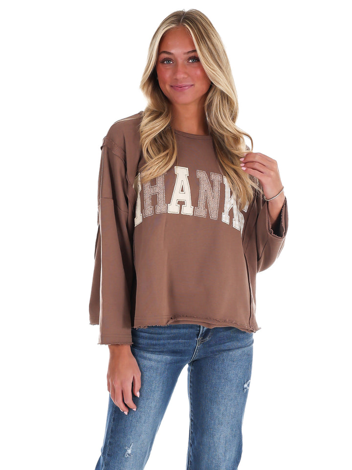Giving Thanks Cropped Top
