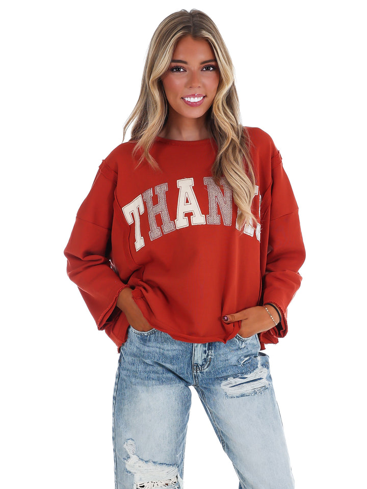 Giving Thanks Cropped Top