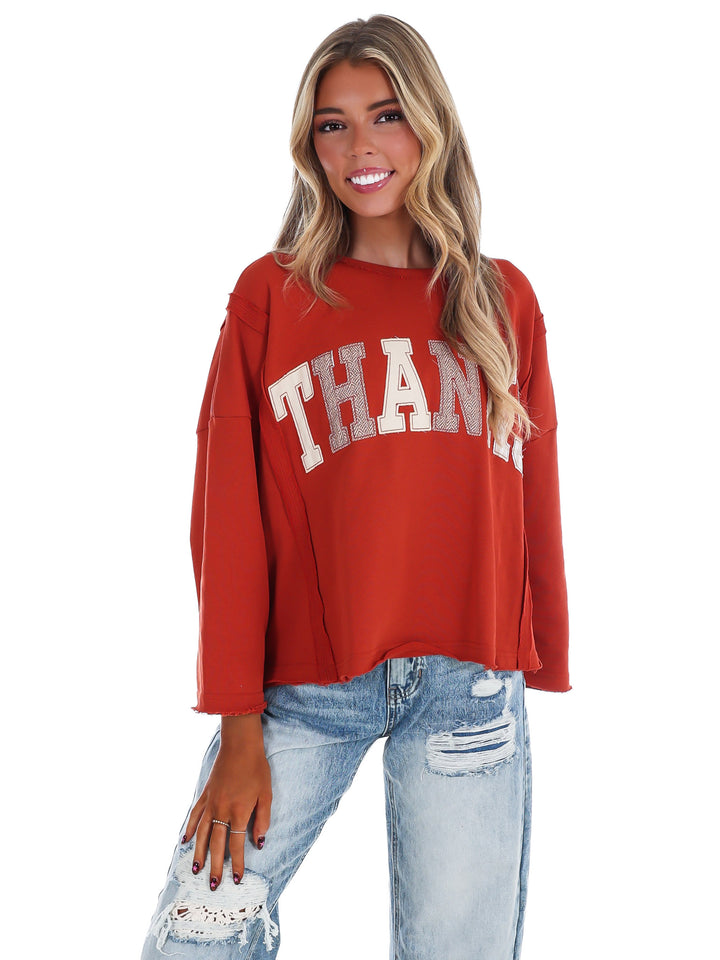 Giving Thanks Cropped Top