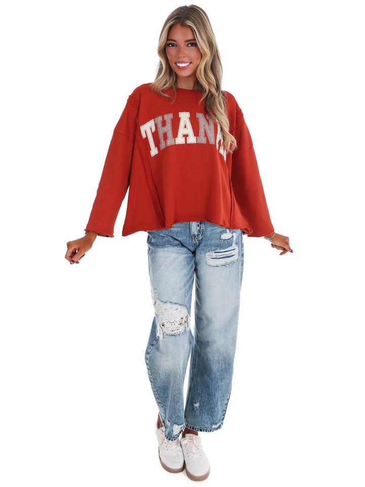 Giving Thanks Cropped Top