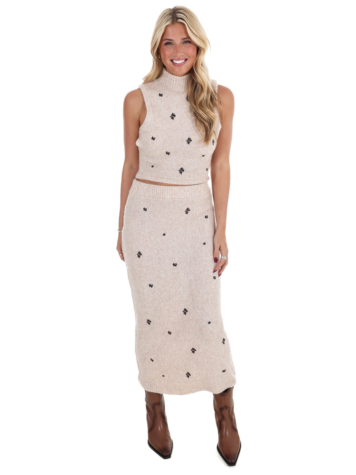 Simply Stated Sweater Midi Skirt Set