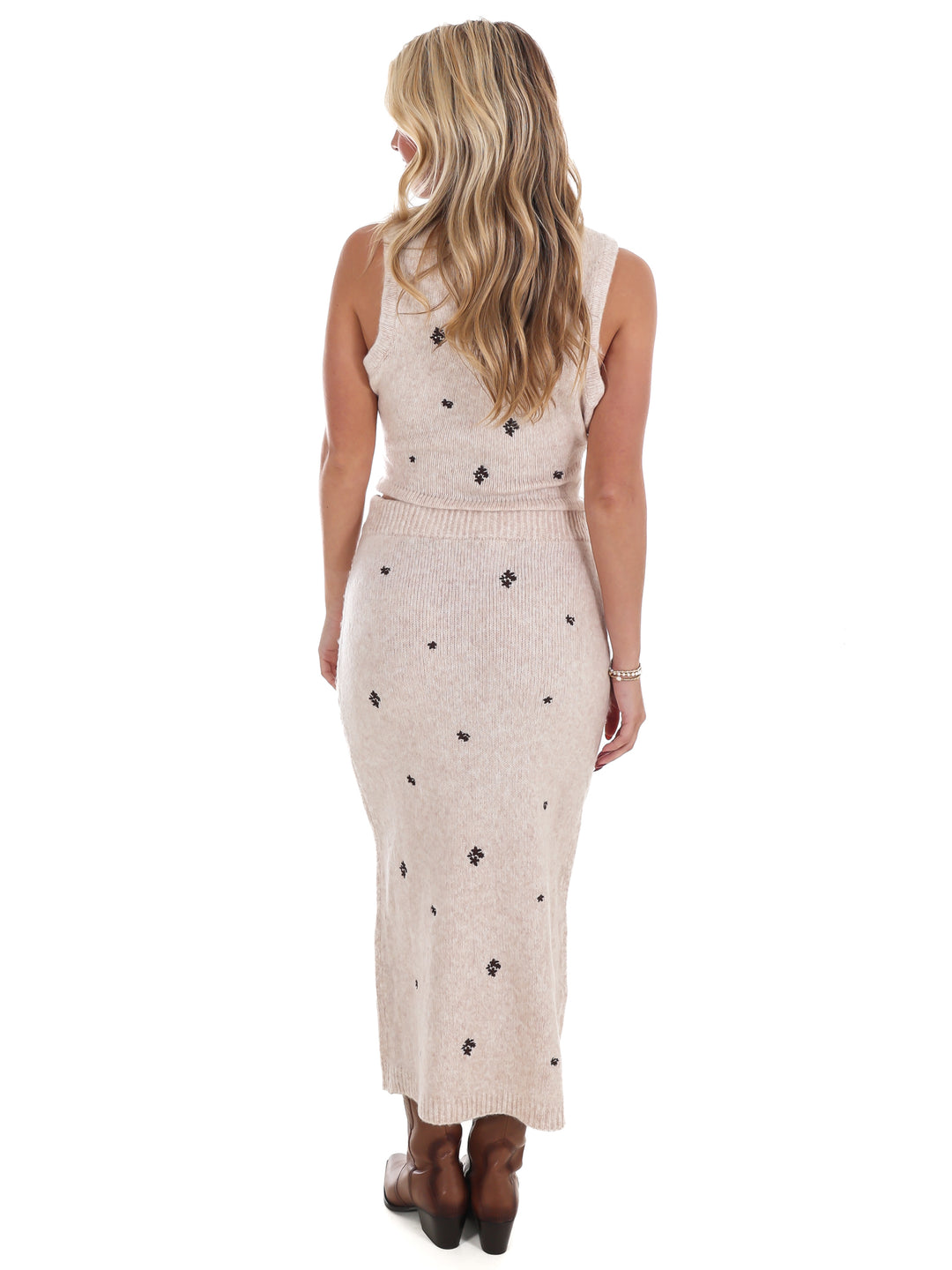 Simply Stated Sweater Midi Skirt Set