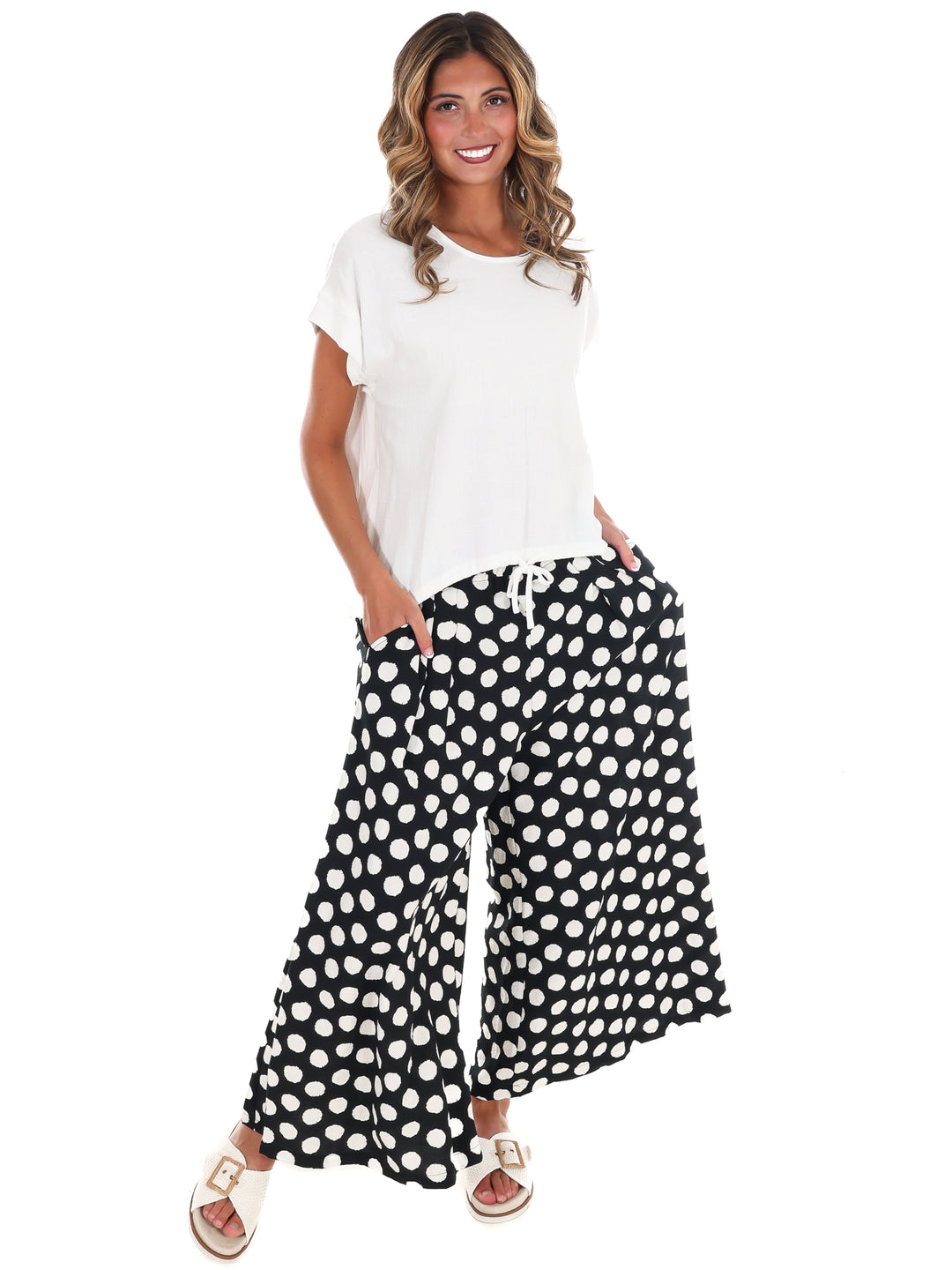 Laid Back Drawstring Linen Top