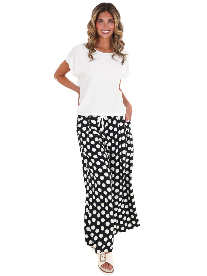 Laid Back Drawstring Linen Top