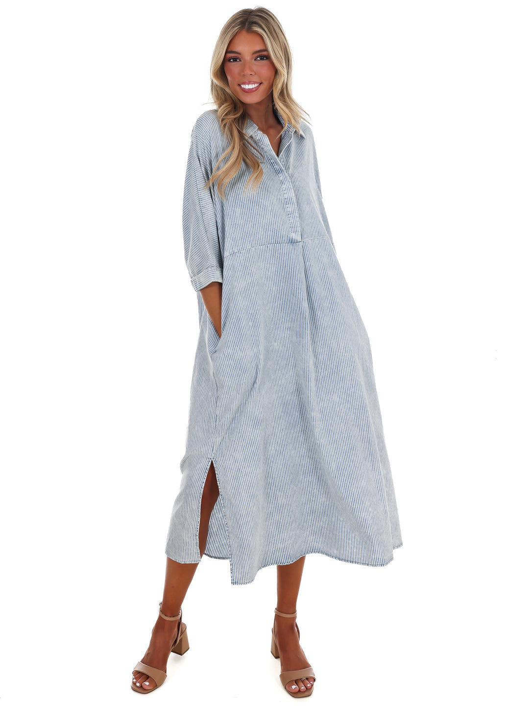 Morning Light Maxi Shirt Dress
