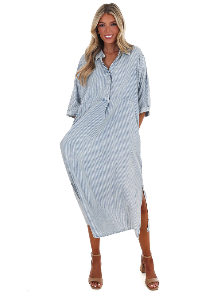 Morning Light Maxi Shirt Dress