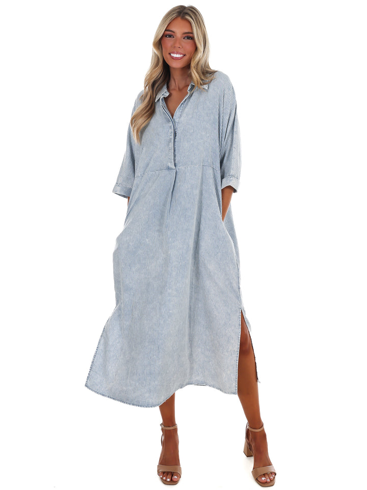 Morning Light Maxi Shirt Dress