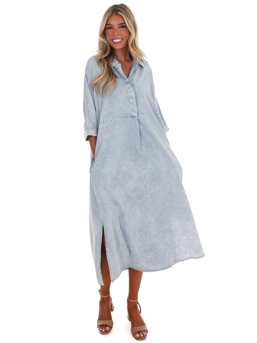 Morning Light Maxi Shirt Dress