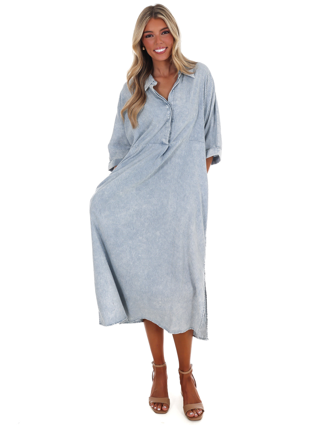 Morning Light Maxi Shirt Dress