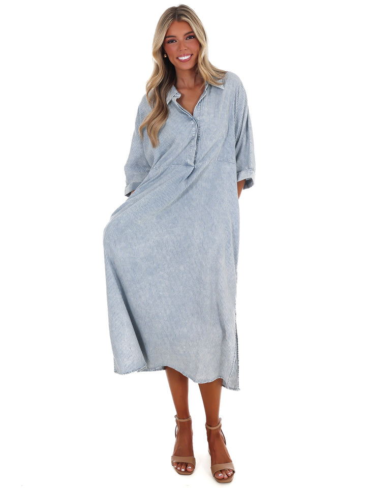 Morning Light Maxi Shirt Dress