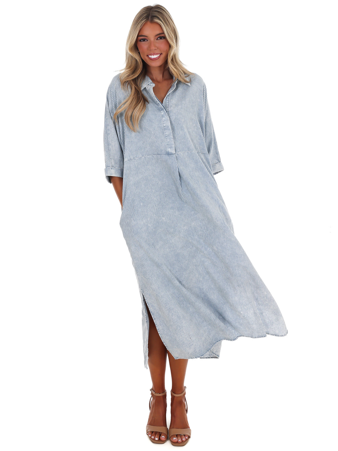 Morning Light Maxi Shirt Dress