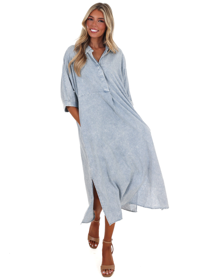 Morning Light Maxi Shirt Dress