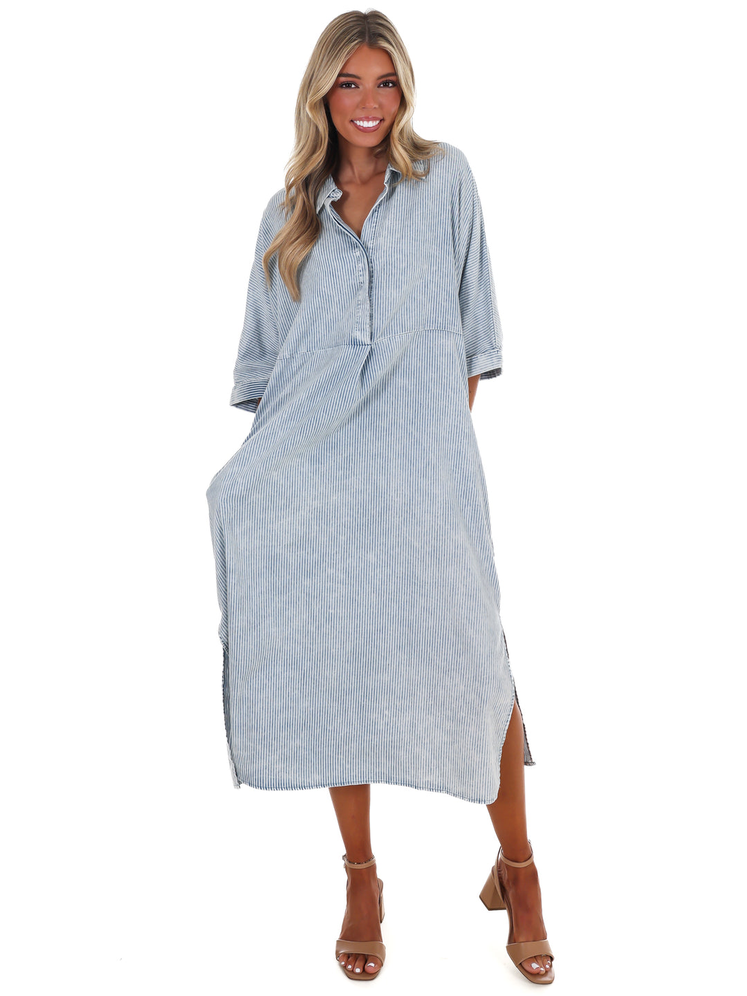 Morning Light Maxi Shirt Dress