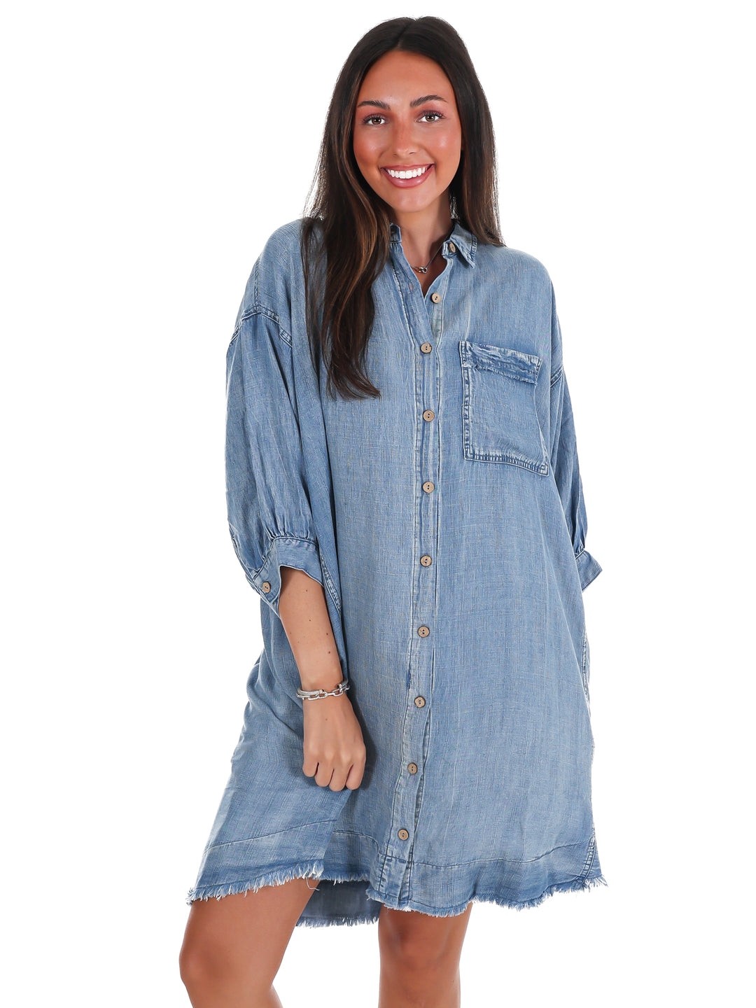 Faded Charm Denim Dress