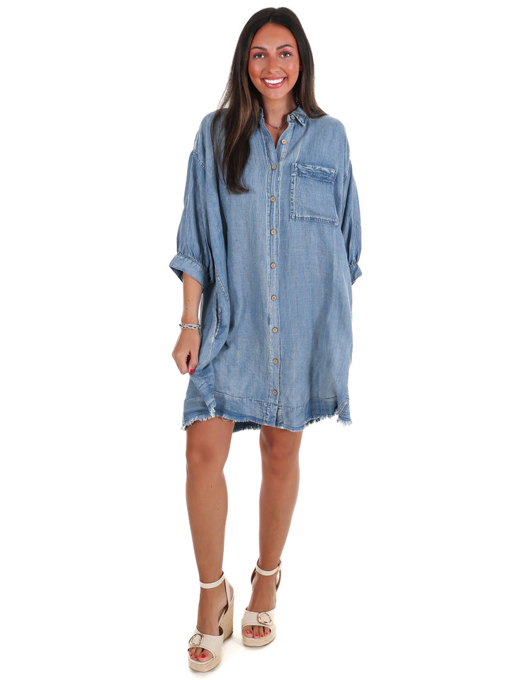 Faded Charm Denim Dress