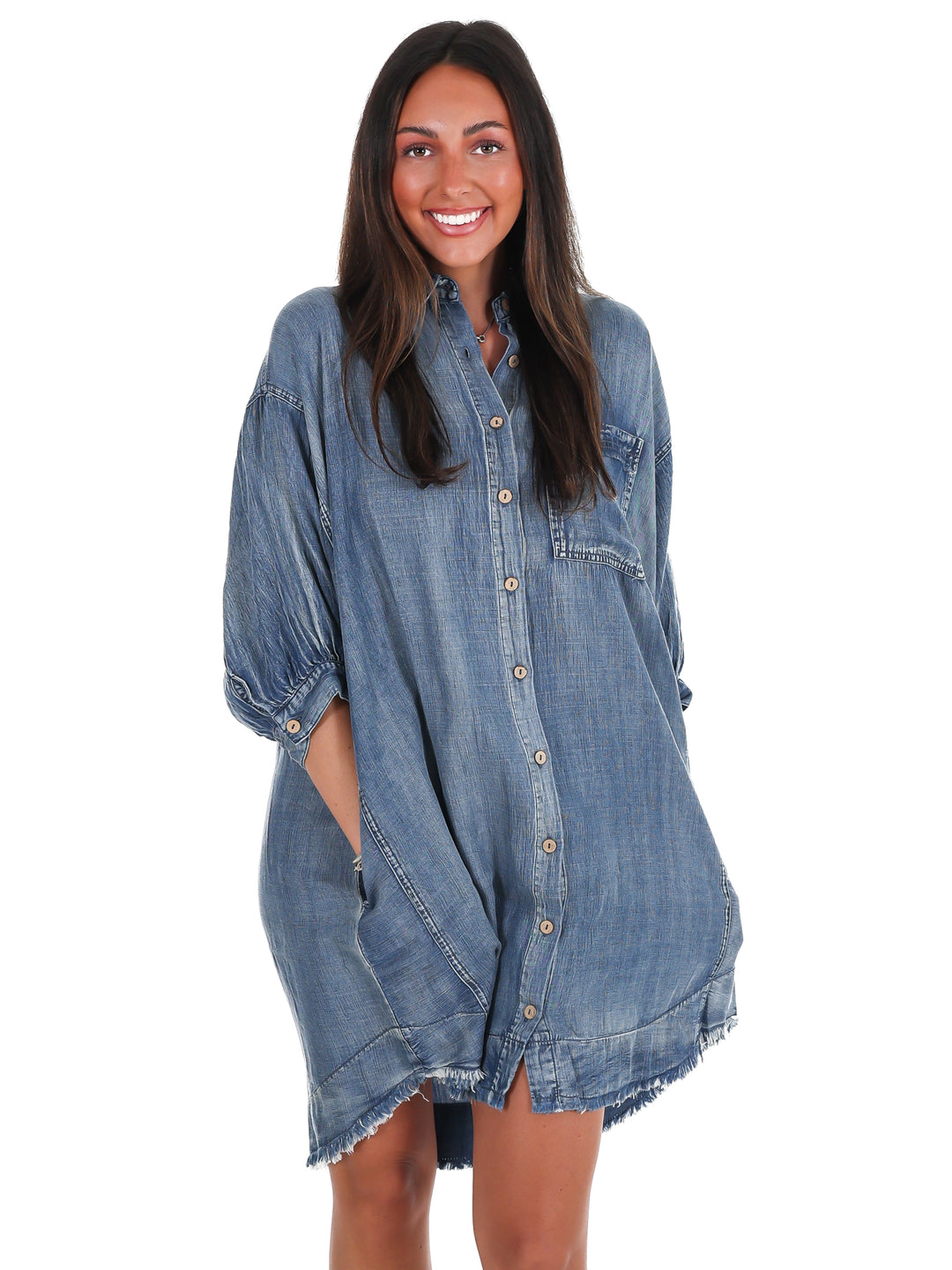 Faded Charm Denim Dress