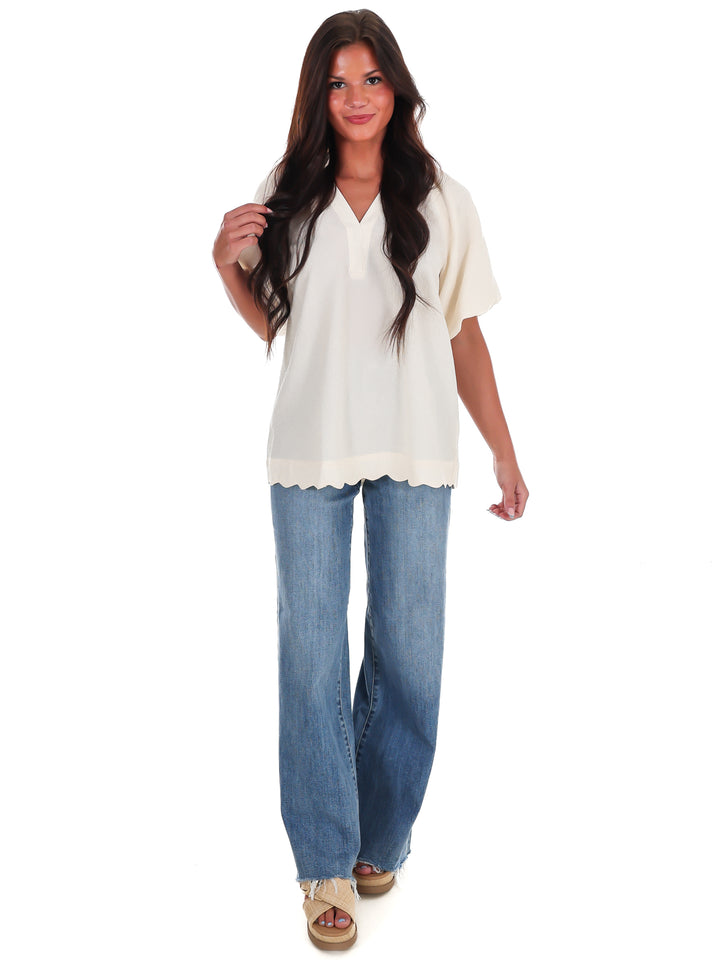 Easy Daydream Textured Top
