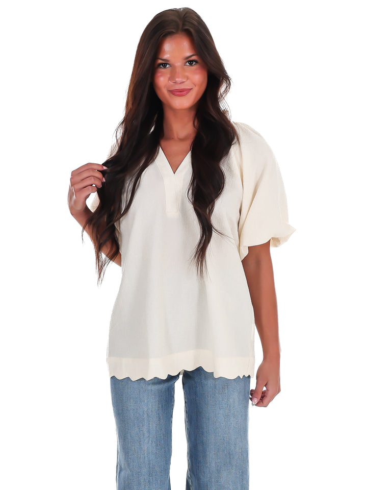 Easy Daydream Textured Top