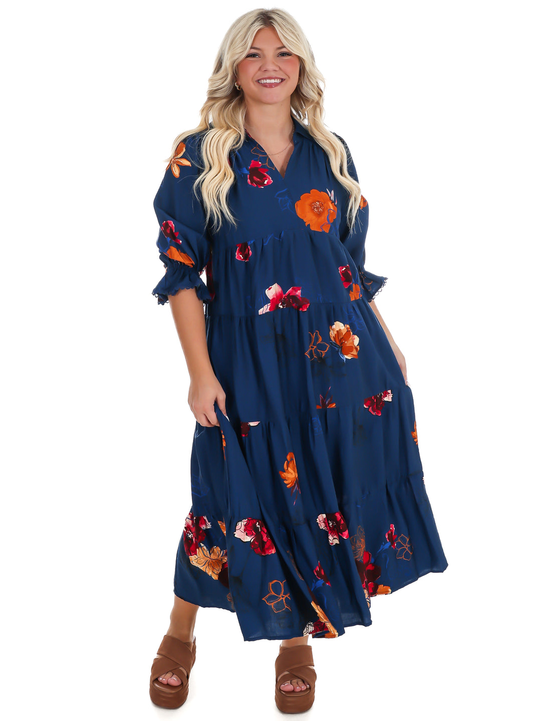 County Line Floral Midi Dress