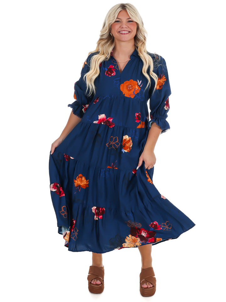 County Line Floral Midi Dress