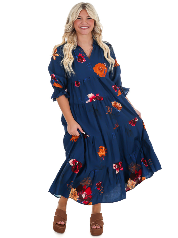County Line Floral Midi Dress