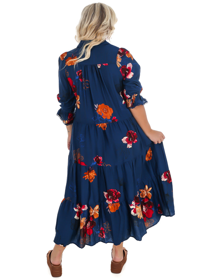 County Line Floral Midi Dress