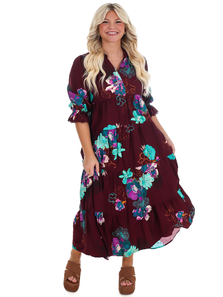 County Line Floral Midi Dress