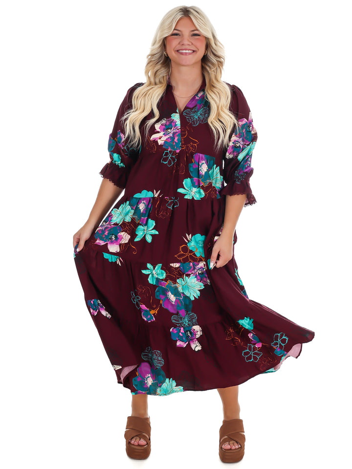 County Line Floral Midi Dress