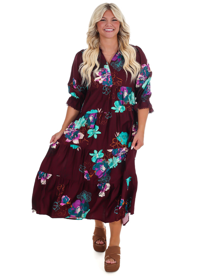 County Line Floral Midi Dress