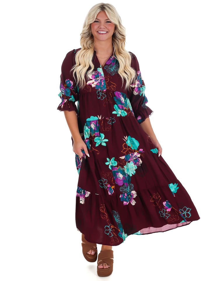 County Line Floral Midi Dress