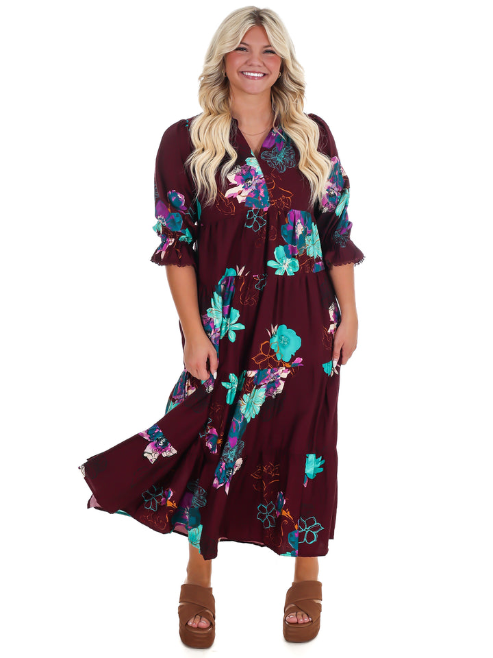 County Line Floral Midi Dress
