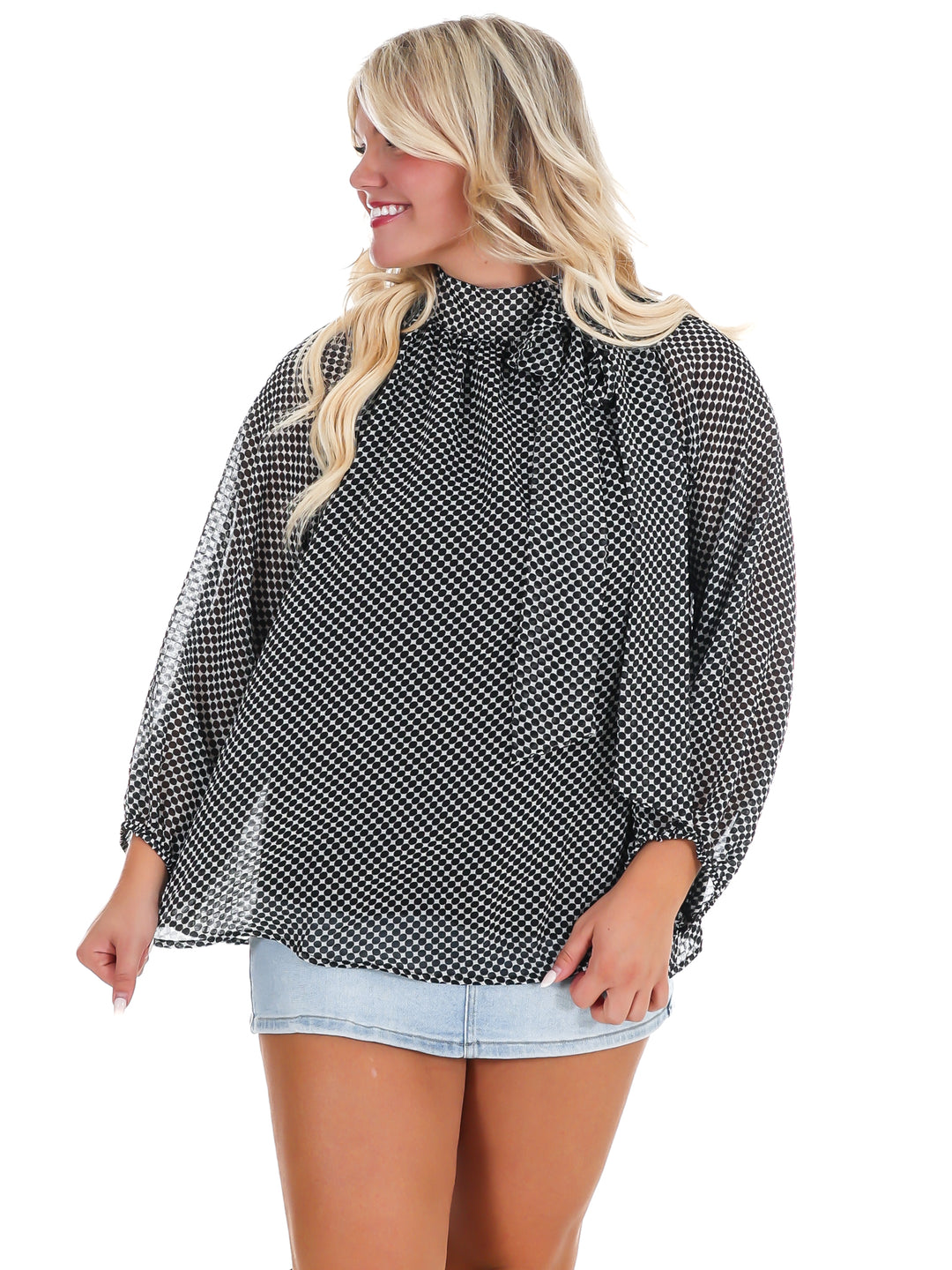 Write Me Back Tie Neck Top