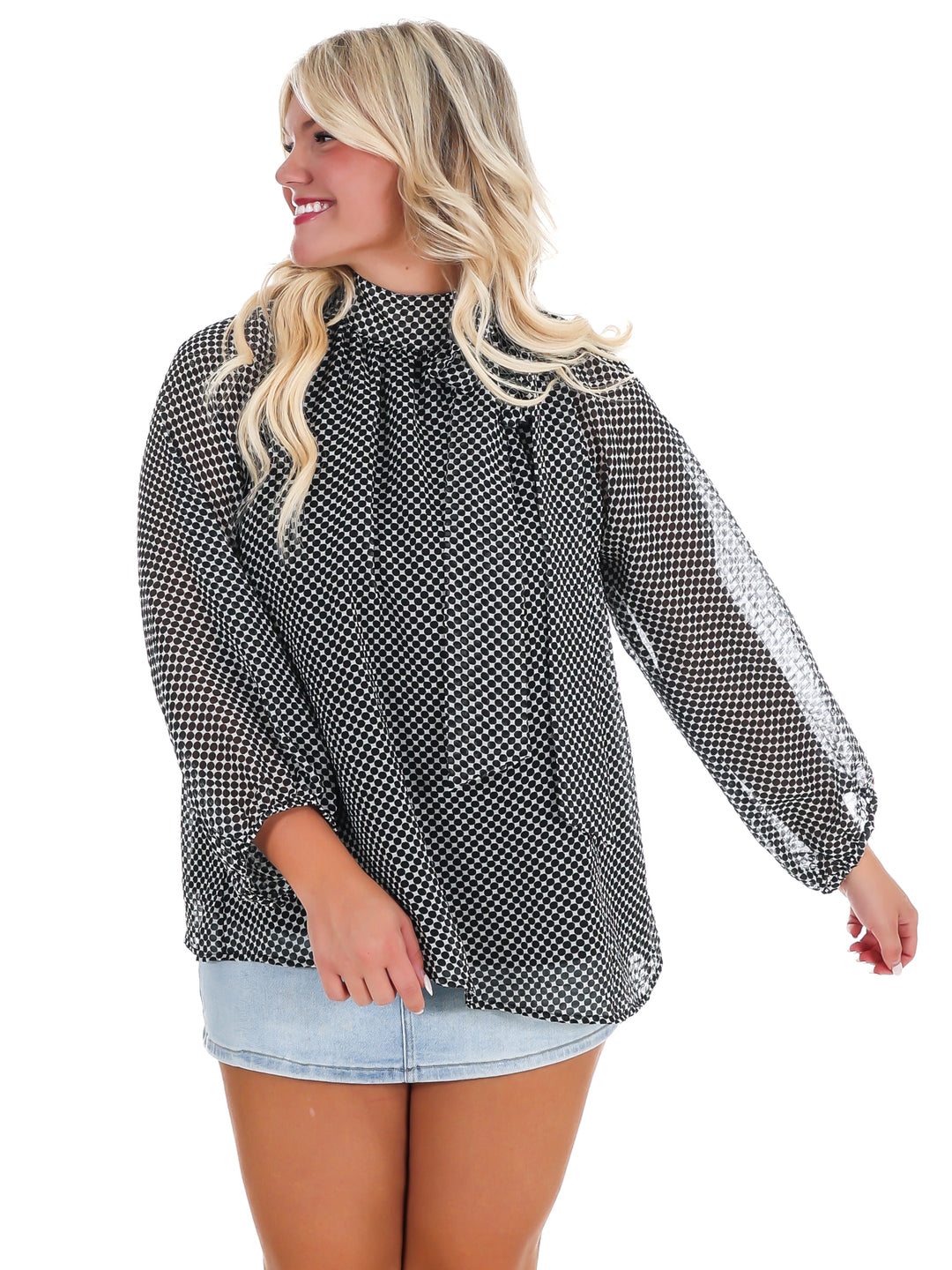 Write Me Back Tie Neck Top