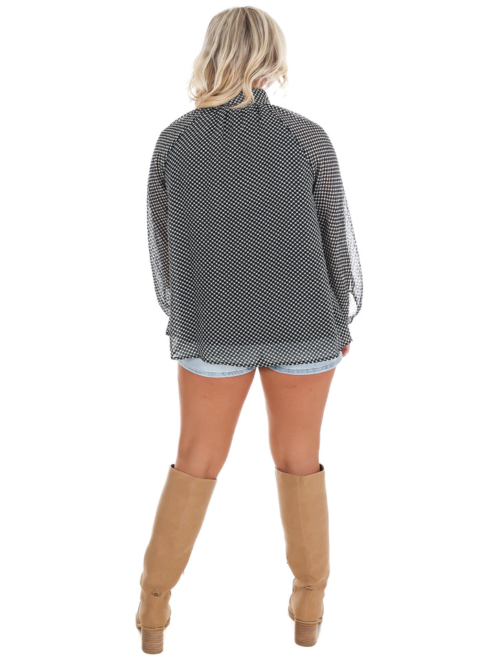 Write Me Back Tie Neck Top