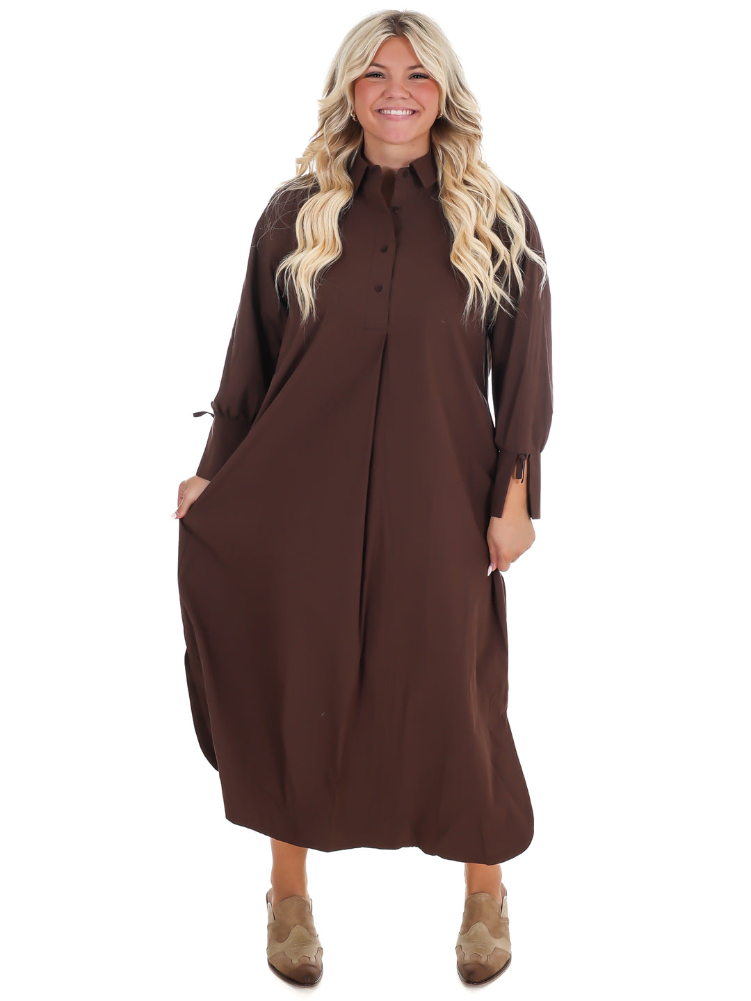 Watch Her Work Midi Dress