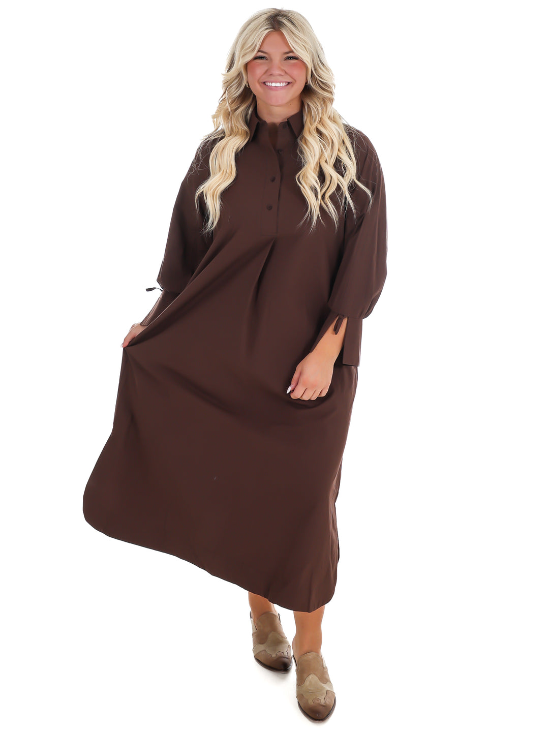 Watch Her Work Midi Dress