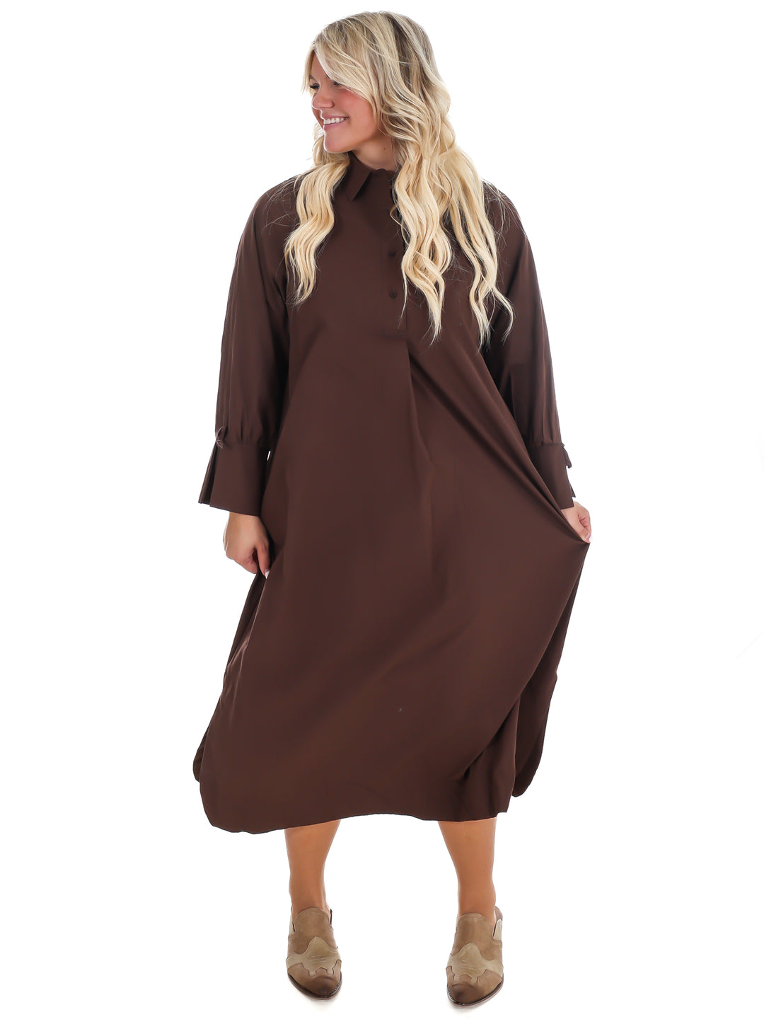 Watch Her Work Midi Dress