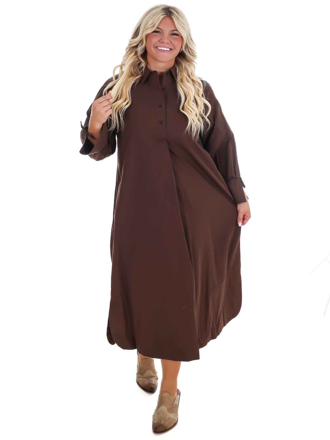 Watch Her Work Midi Dress