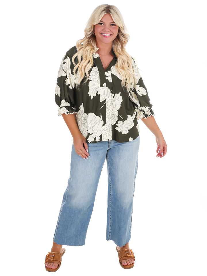 Meet Me Outside Print Top