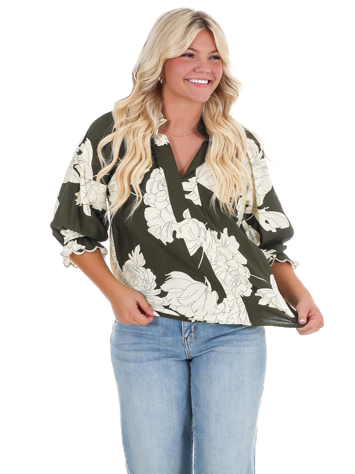 Meet Me Outside Print Top