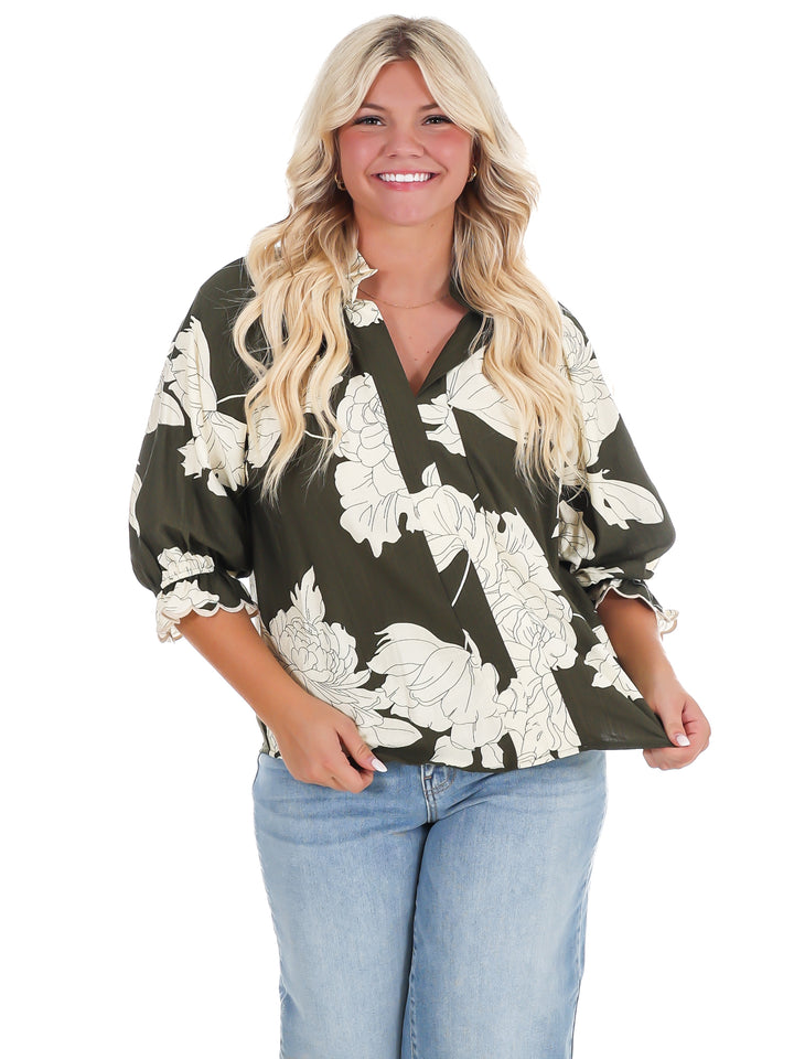 Meet Me Outside Print Top