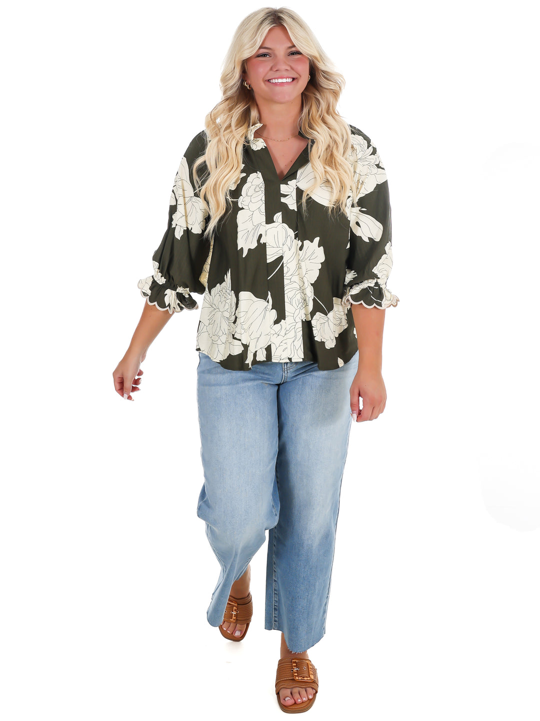 Meet Me Outside Print Top