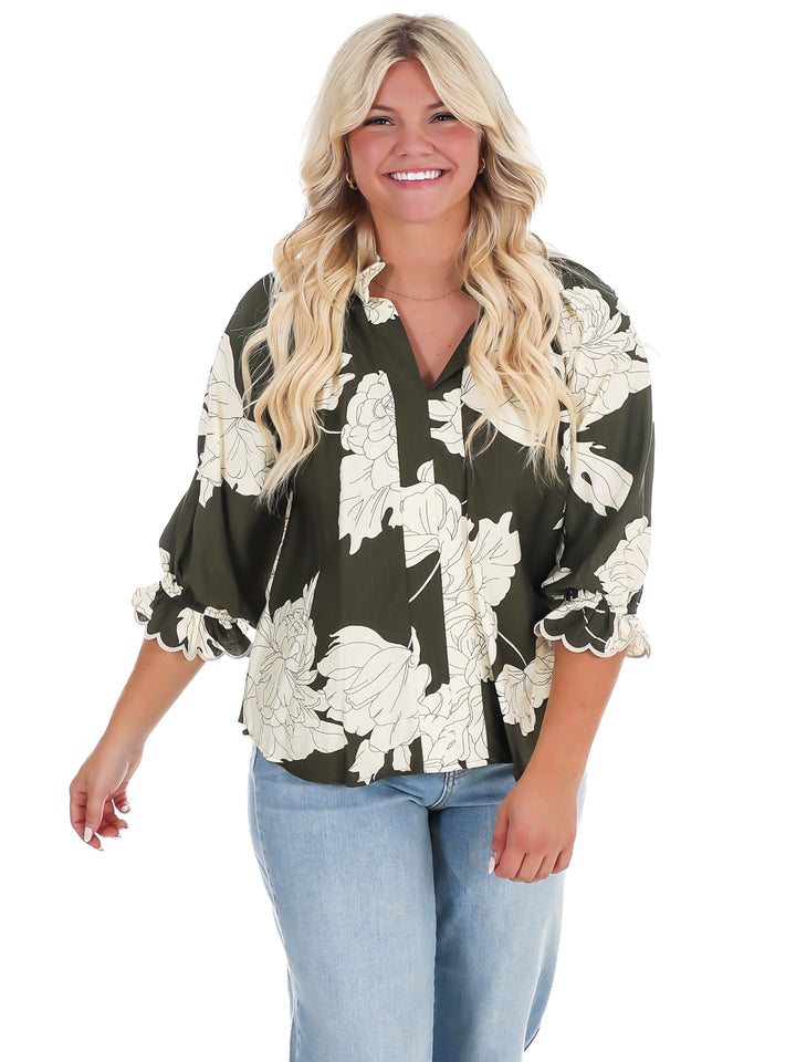 Meet Me Outside Print Top