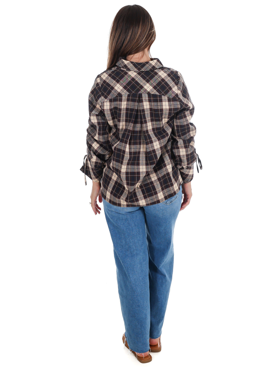 Apple Picking Plaid Top