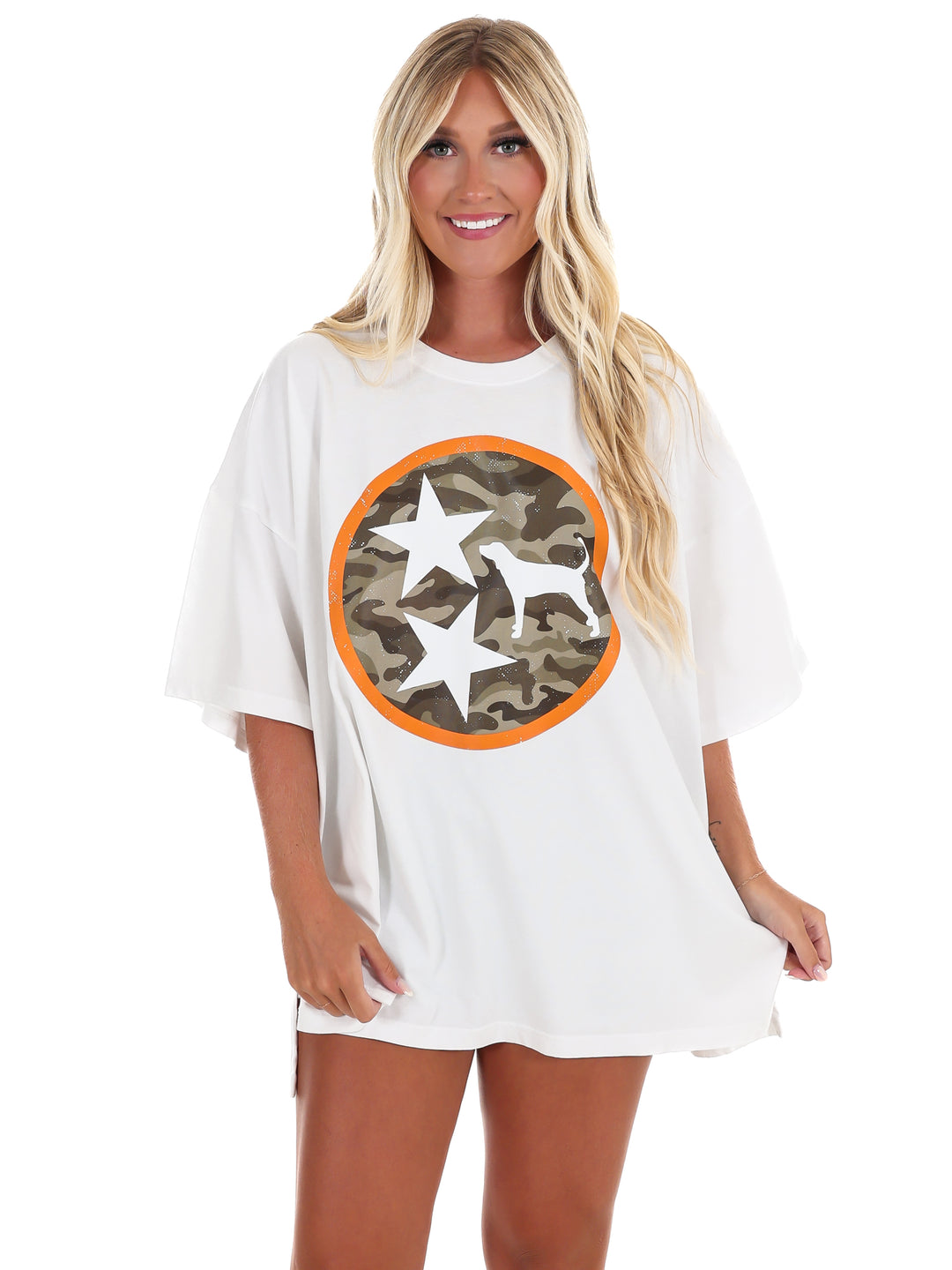 Camo Tri-Star Oversized Tee