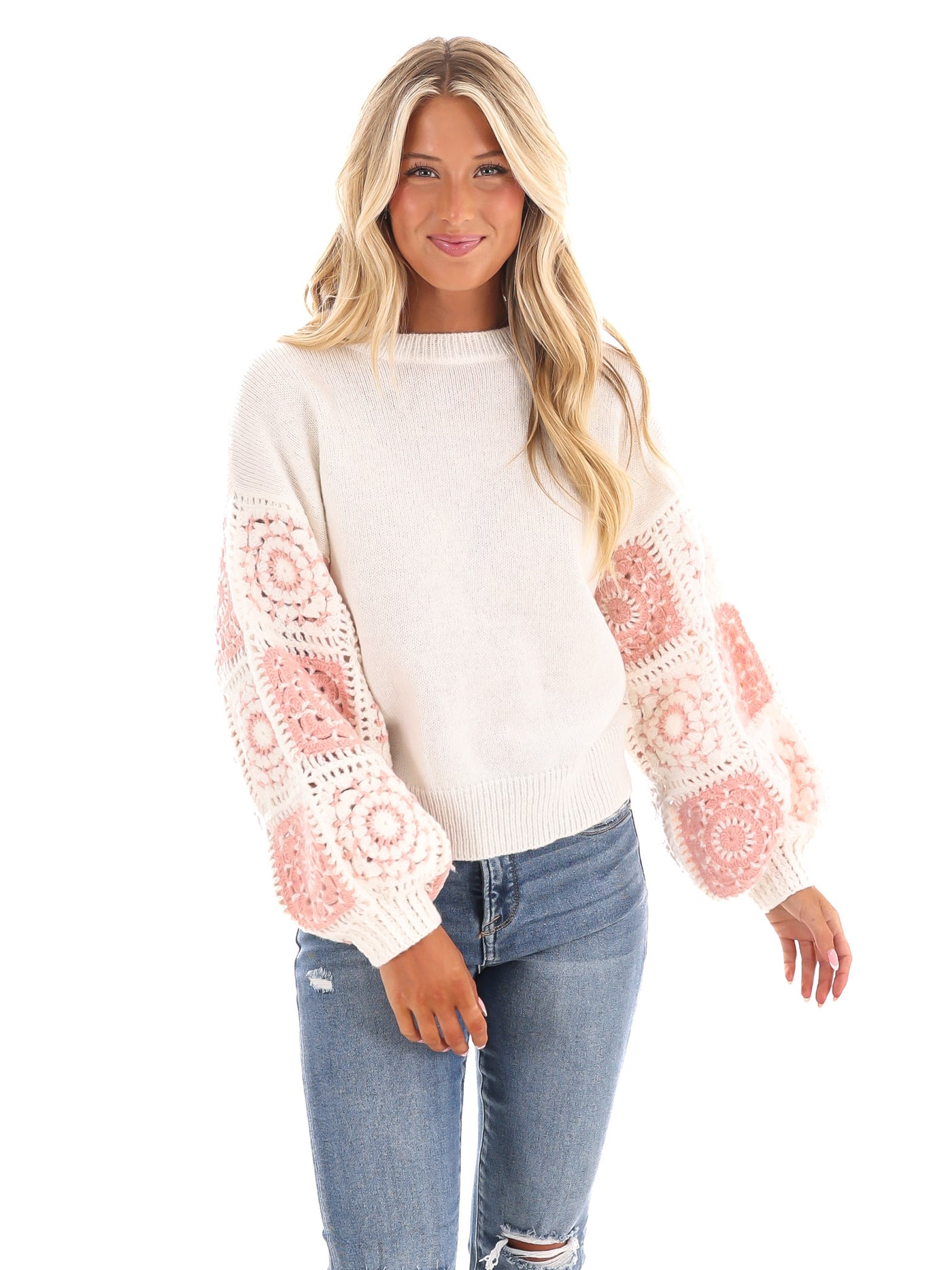 Dreamweaver Crochet Sleeve Sweater