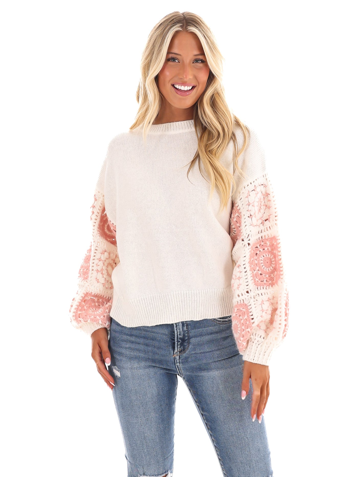 Dreamweaver Crochet Sleeve Sweater