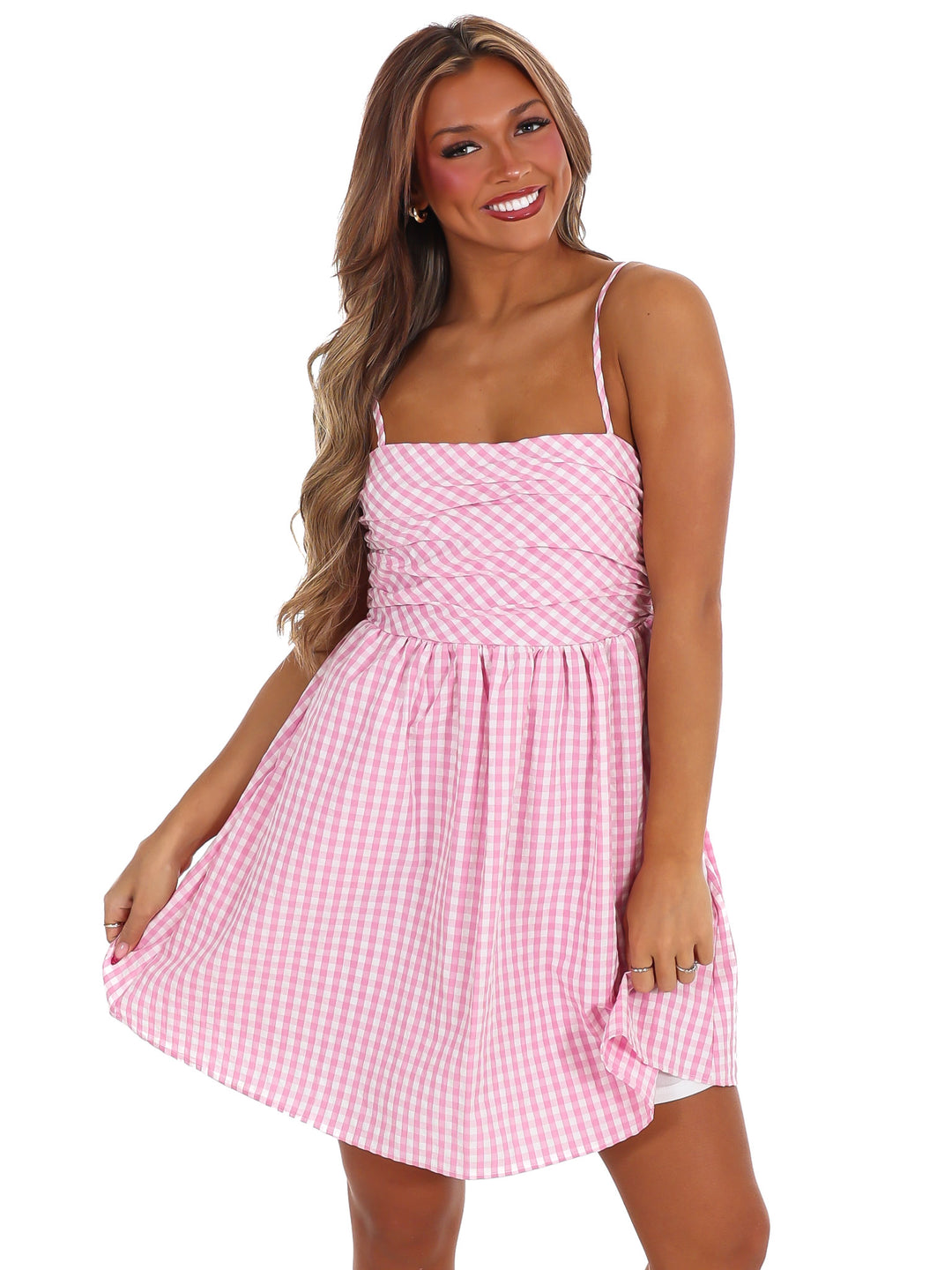 Spring Fever Gingham Mini Dress Josie's Boutique Spring Fever Gingham Mini Dress Josie's Boutique