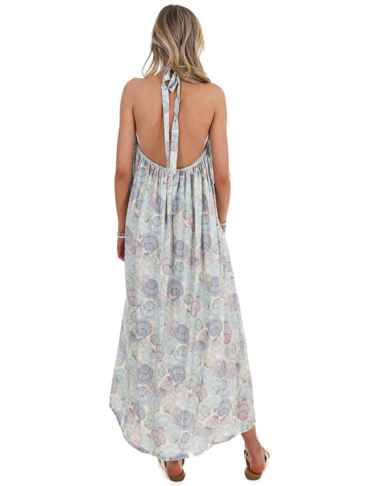 Walk on the Beach Flowy Halter Dress