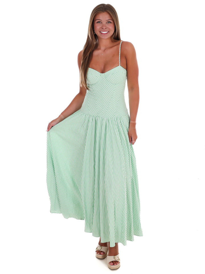 Oceanview Striped Maxi Dress